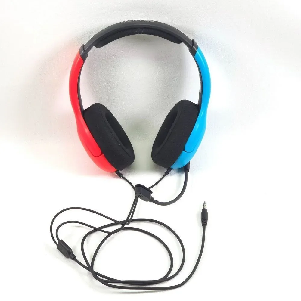 Nintendo Switch PDP AirLite Wired Gaming Headset Blue Red Black Over the Ear EUC